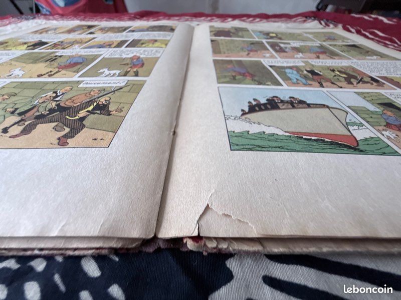 Tintin - L'Île Noire (Édition Casterman 1957 - Ancienne couverture - Dos B22) (image 15)