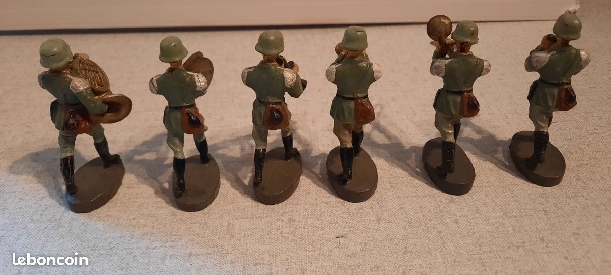 Figurine Soldat Allemand WWII Elastolin Ougen Avec MP40 - Échelle 1:32 (60mm), Plastique Peint, Occasion