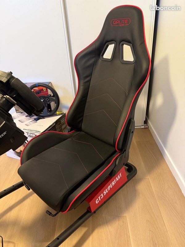 Simulateur de conduite complet – Siège Oplite + Volant + Pédalier + Roue F1 Ferrari (image 4)
