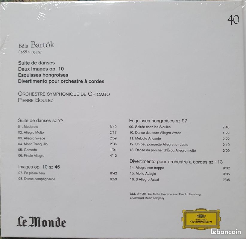 CD neuf Bartok (image 2)