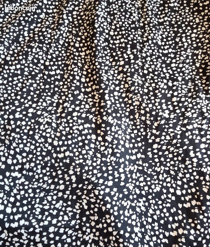 Jupe Bobeau à Enfiler - Noir & Blanc - Polyester - Longueur 31" (78cm) - Taille L - Neuf Avec étiquettes