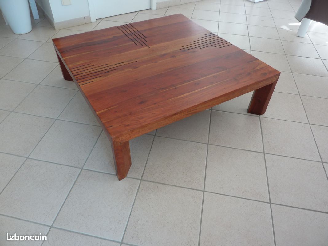 Table basse carrée en bois massif Bois et Chiffons (image 1)