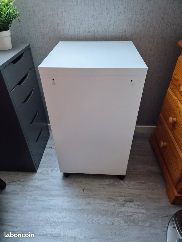Caisson de bureau 3 tiroirs blanc BUT (image 5)