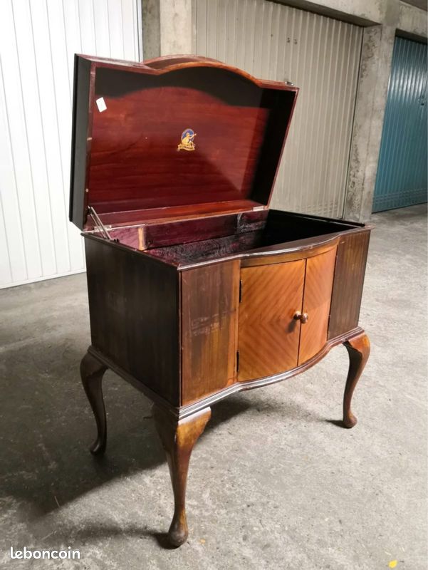 Meuble ancien gramophone phonographe vintage (image 1)