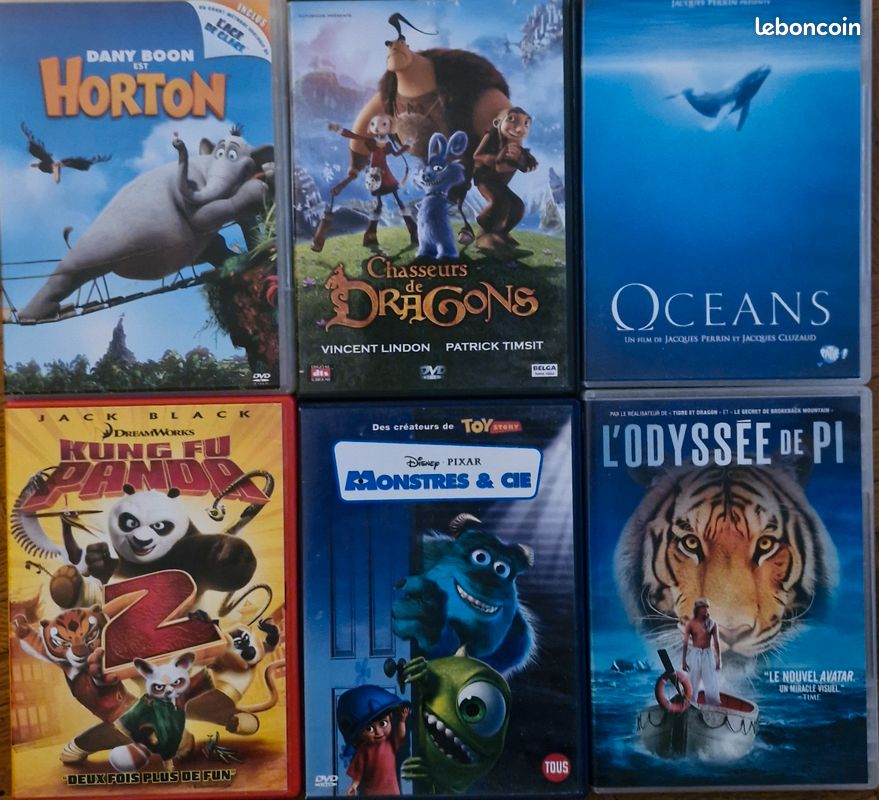 6 DVD enfant/ado Kung fu...Lot/unité (image 1)