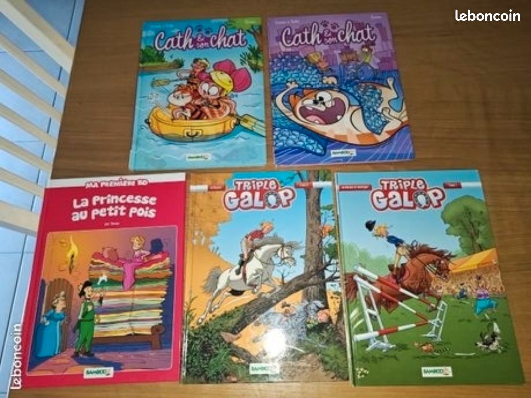 Lot bd enfant triple galop cath et son chat (image 1)