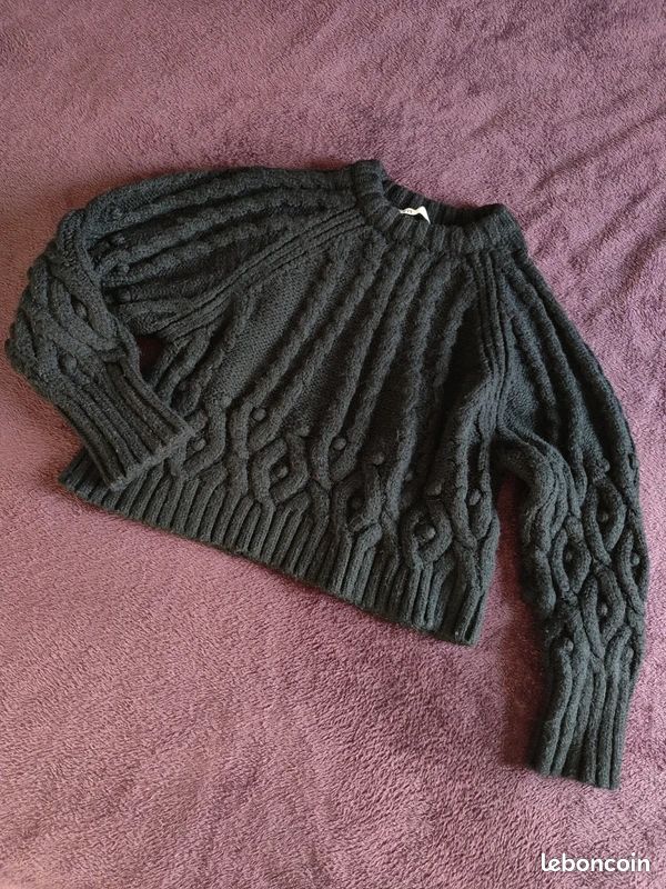 Pull femme noir épais Zara S (image 3)