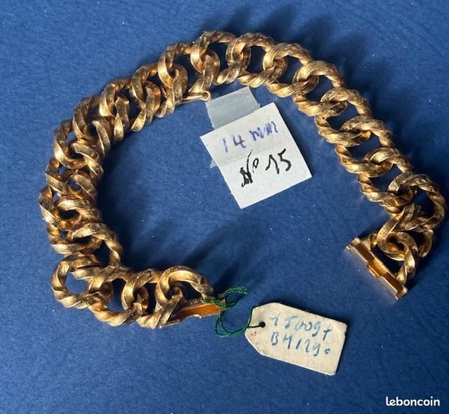 Bracelet Ancien Plaqué Or Poinçonné - Femme - Années 1950/1960 - Occasion - Superbe État Vintage