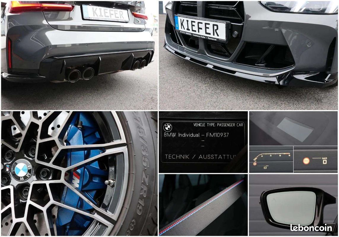 BMW M3 Competition * Dravit Grey * Toit Ouvrant * Harman Kardon * HUD * Sièges M Carbon Look (image 8)