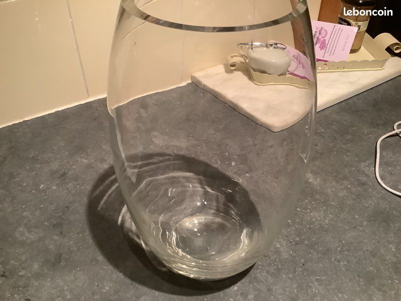 Grand vase en verre oblong hauteur 30 cm (image 4)