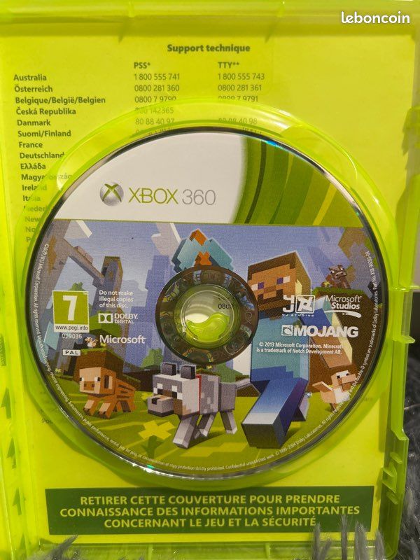 Minecraft XBOX 360° NEUF NEW VERSION FRANÇAISE