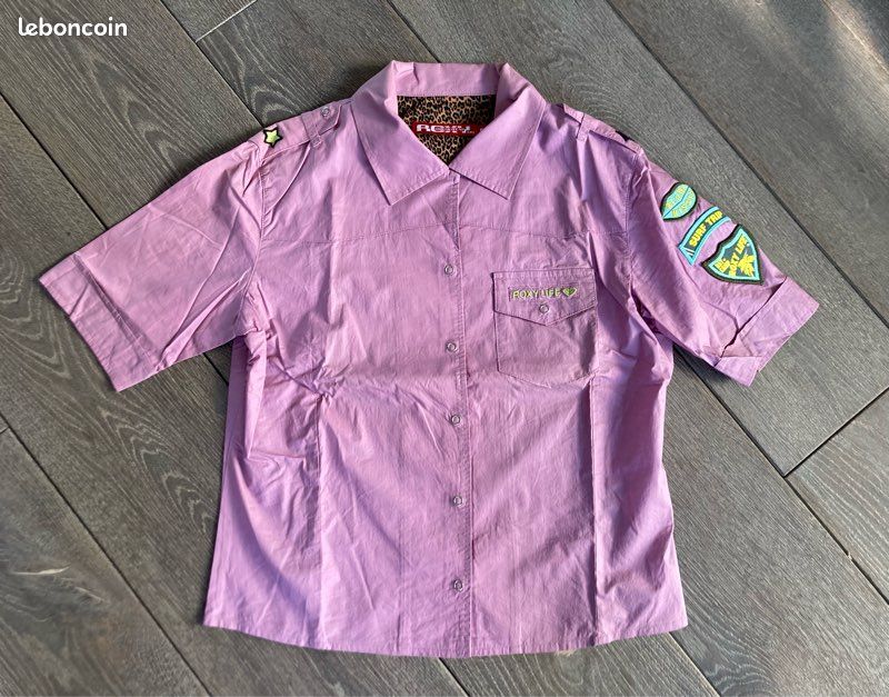 Chemise Vintage Roxy QuickSilver Lila T2 (image 1)