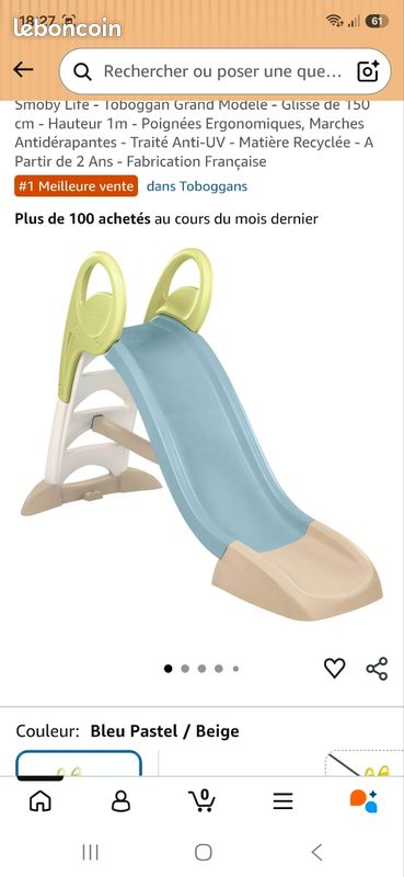 Toboggan enfant smoby (image 1)