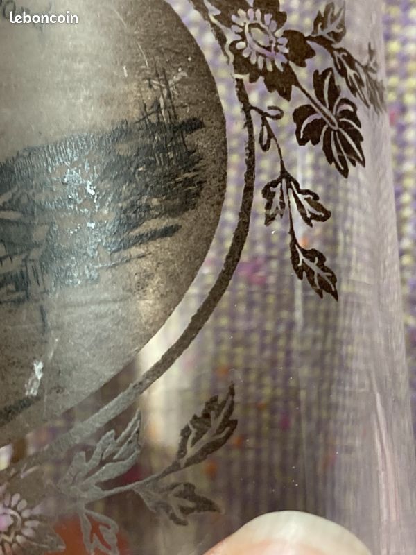 Verre ancien à eau image de Bordeaux Colonnes Rostrales Quais nord, très rare (image 6)