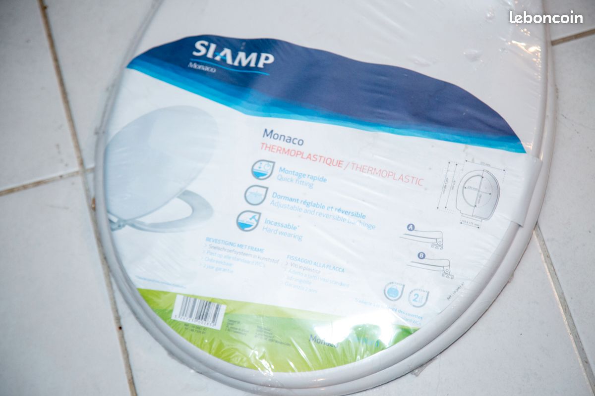 Abattant lunette WC SIAMP Monaco – neuf sous film Bricolage