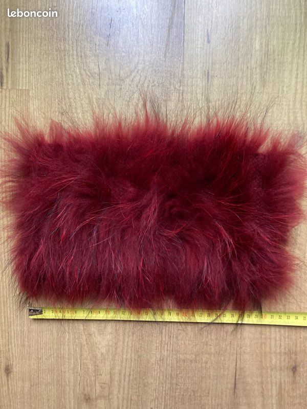 Snood bordeaux fourrure/laine (image 5)