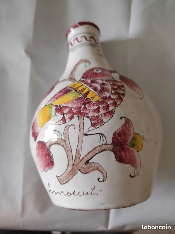 Soliflore En Verre Peint à La Main – Vase Transparent Motif Floral – Made In France