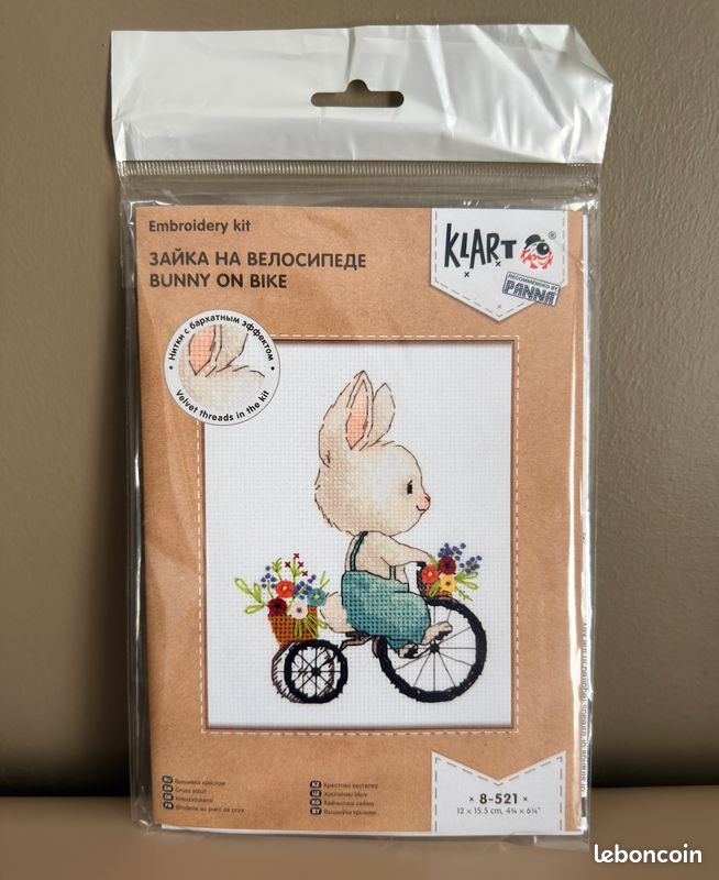 Kit broderie point de croix - Lapin magique d'automne - Ava