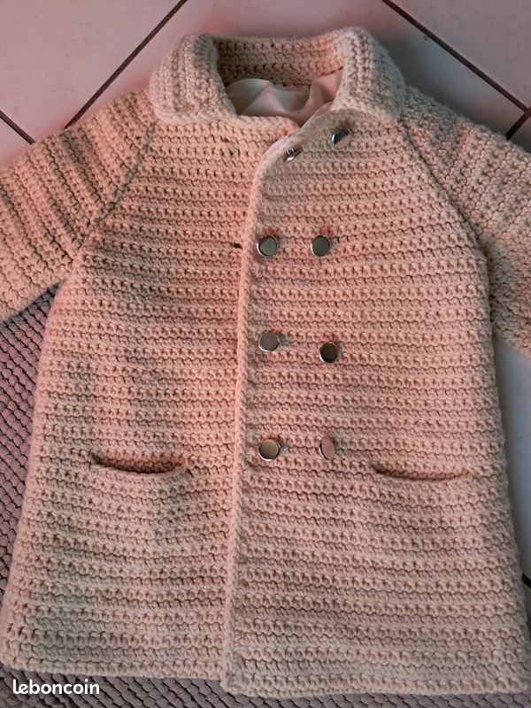 Manteau vintage crochet (image 1)