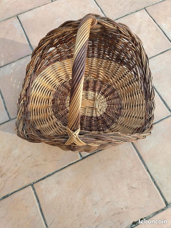 Panier à bois en osier tressé (image 2)