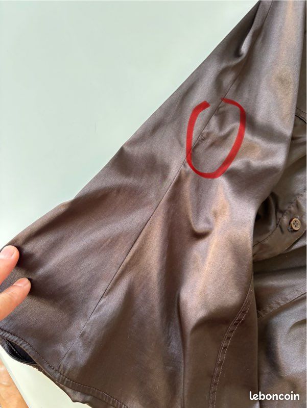 Chemise marron satinée à manche courte cintré style western (image 16)