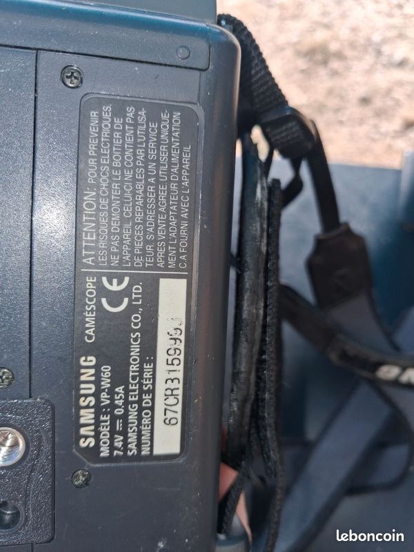 Camèscope samsung VP-W60 (image 9)
