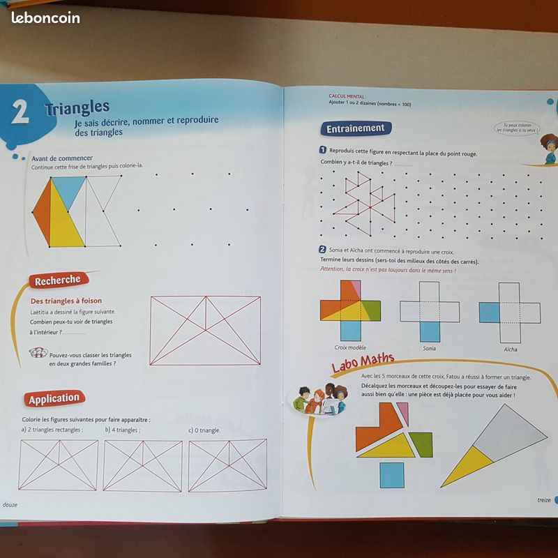 MATHS - CE2 - FICHIER + CAHIER de GEOMETRIE - La tribu des maths (image 10)