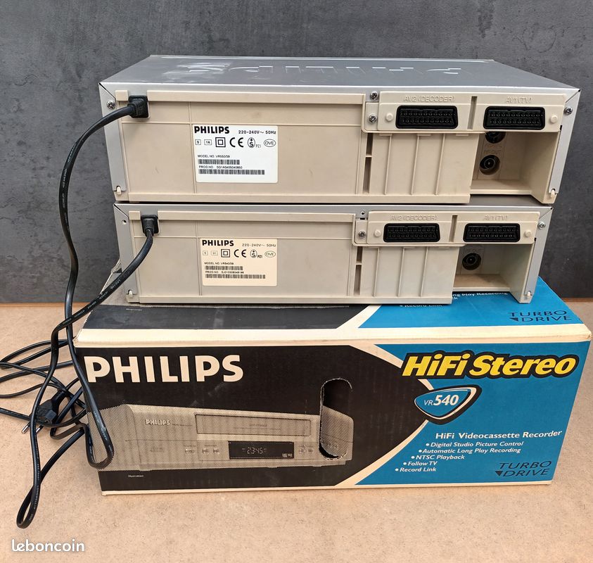 Magnétoscopes Philips VR685 Et Orion Pour Pièces Détachées – VHS, Défectueux