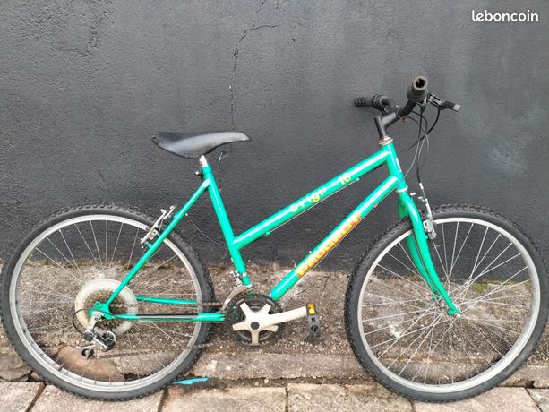 Vélo De Ville Vintage Peugeot - Femme - Métal Vert/gris - Collection #C442