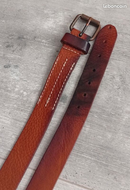 Collier cuir pour grand chien COLORADO - semi-étrangleur cuir marron orange Collier cuir pour grand chien COLORADO - semi-étrangleur cuir marron orange
