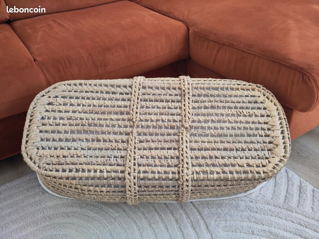 Panier bébé osier + matelas+ drap (image 4)