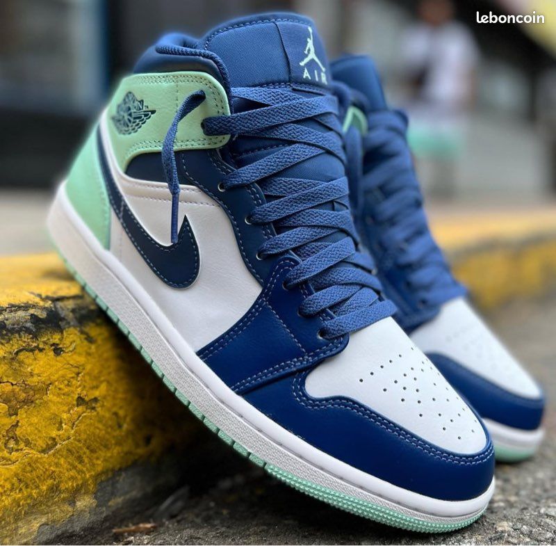 HOT Blue Mint Blue Air Jordans Mid Navy Mint Foam Jordans Mid