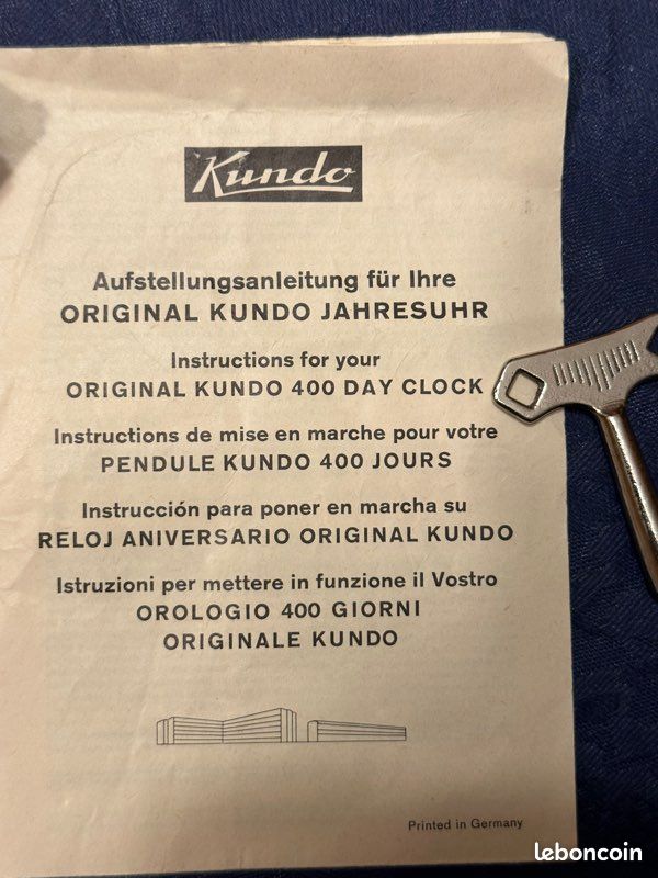 Pendule 400 jours Kundo avec certificat (image 5)