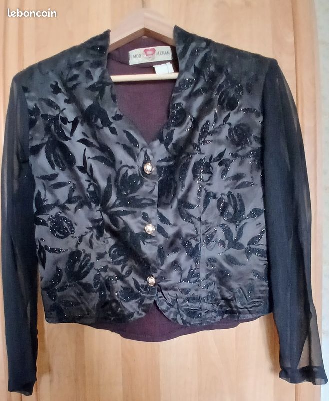 Boléro Femme Gris Taille 38/40 - Cache-épaules Soirée, Occasion Très Bon état