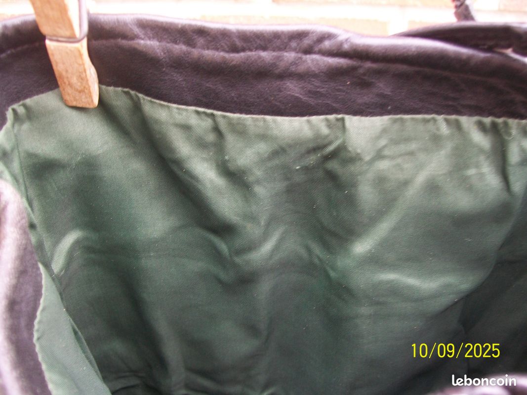 Sac Cuir Vintage des Années 1968 Franges int Doublé (image 2)