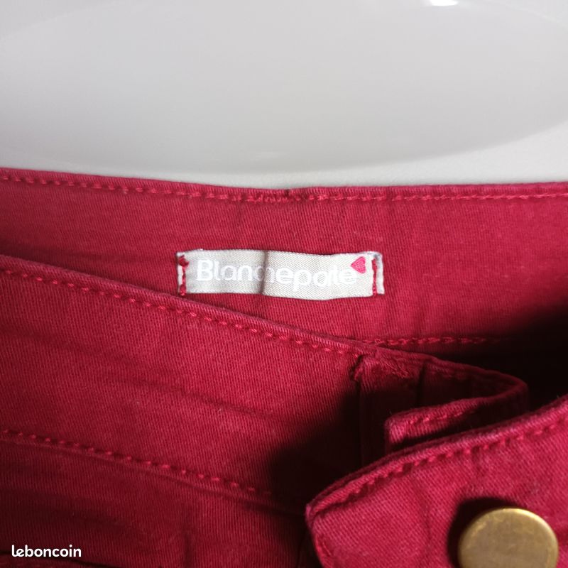 Jupe longueur genoux bordeaux (image 2)