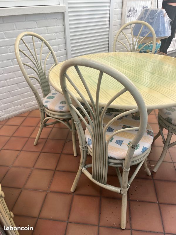 Table de véranda avec 4 chaises (image 3)