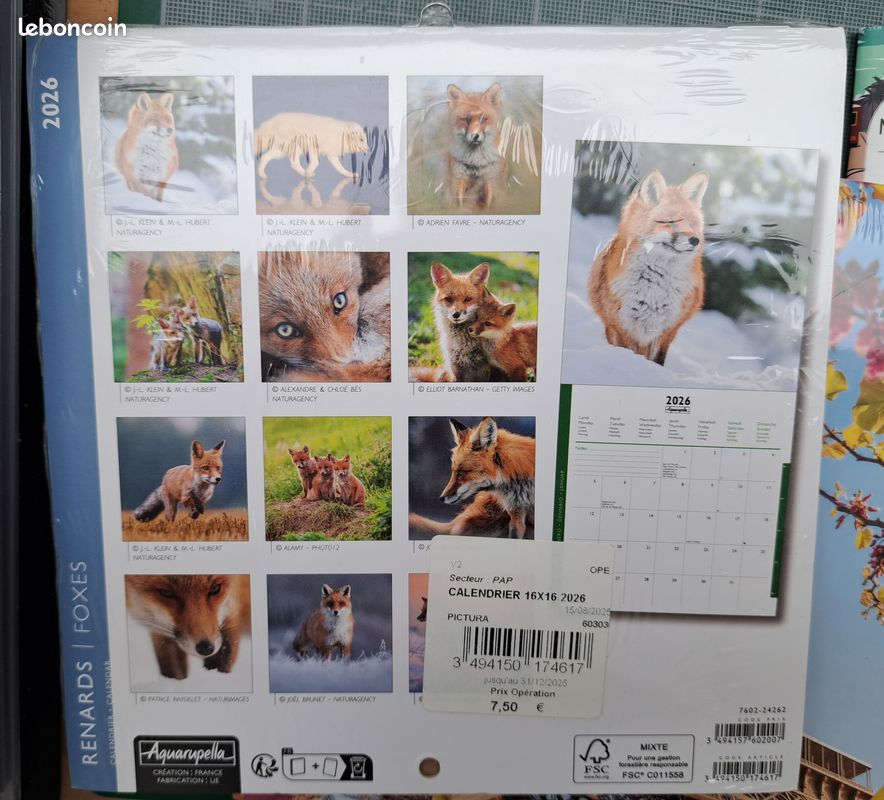 Lot de 5 petits calendriers - Aquarupella - troll69 (image 6)