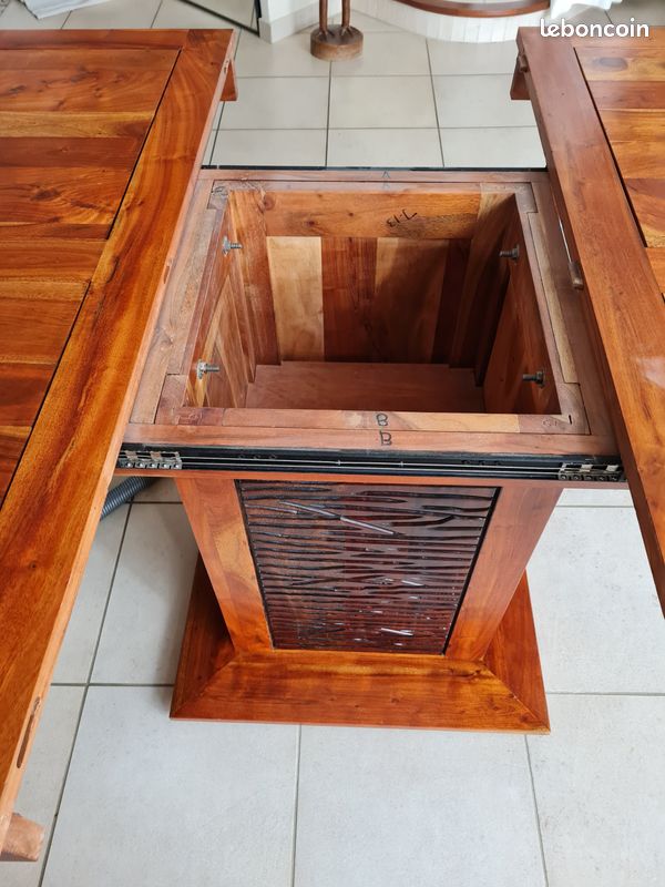 Table salle à manger en bois massif et rallonge (image 6)
