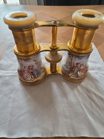 Jumelles anciennes des années 1920/30, françaises en métal/bronze, militaires et opéra de théâtre, vintage - Trésor de collection - France