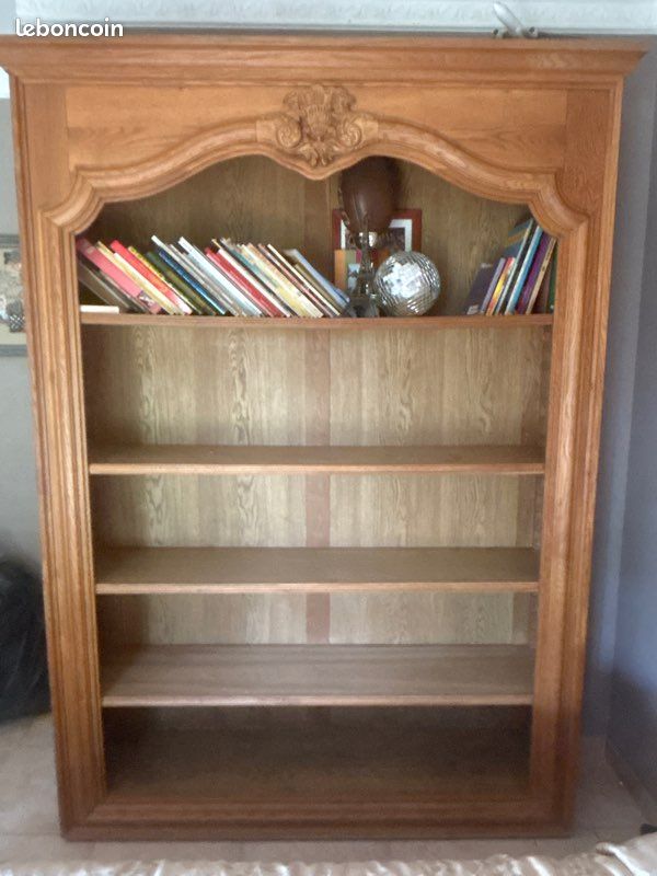 Etagère bibliothèque JENA 4 niveaux blanc et effet bois 143 cm