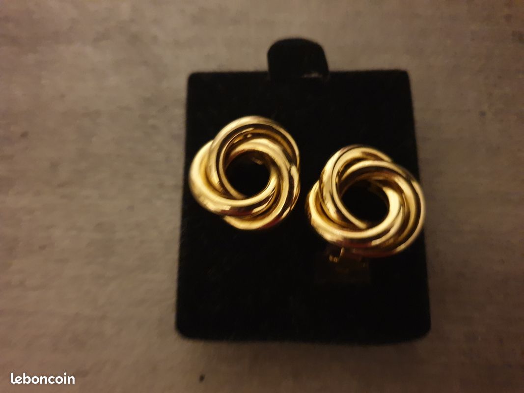 Boucles D’oreilles Vintage En Plaqué Argent – Occasion, Style Rétro