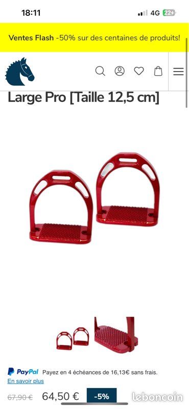 Étriers Feeling Large Pro - Aluminium Léger - Semelle Antidérapante 7cm - Pour Équitation Confortable