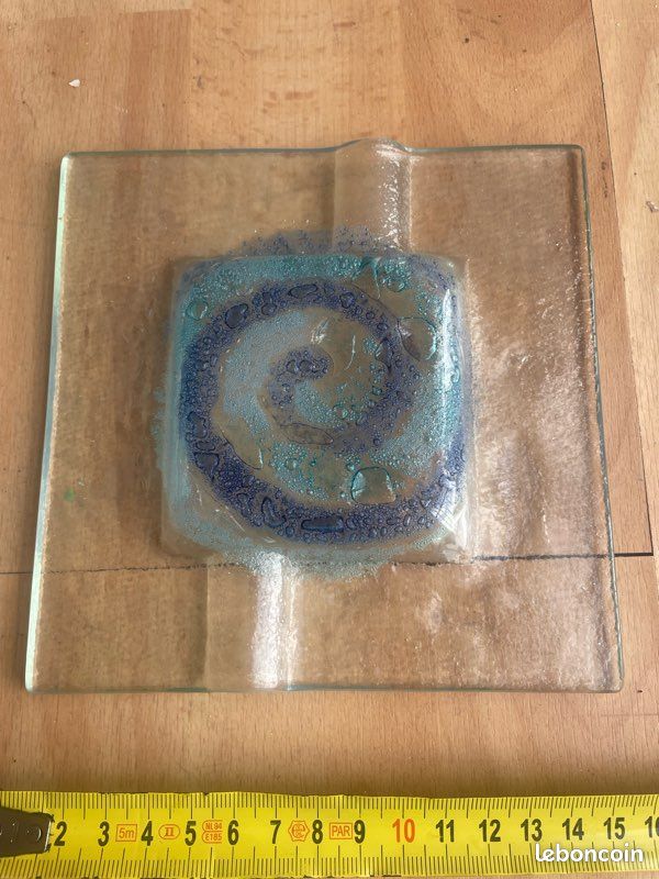 Cendrier de collection verre soufflé contemporain (image 2)
