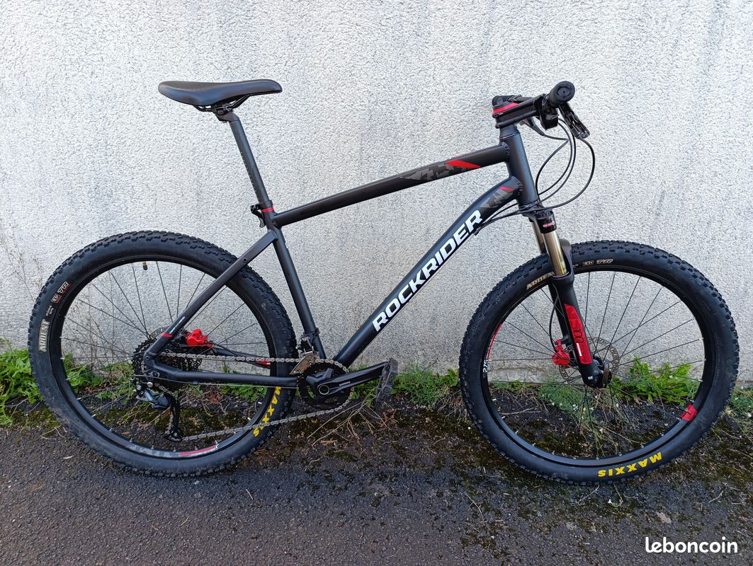 VTT ROCKRIDER ST 540 GRIS ROUGE monté TUBELESS Vélos