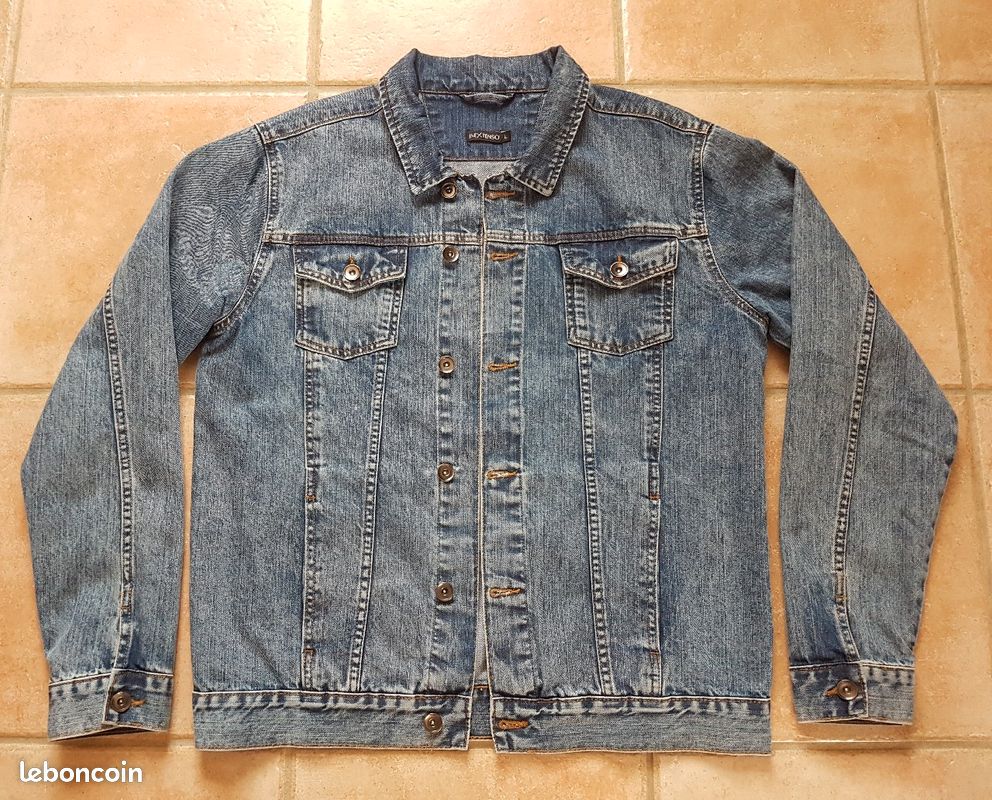 Blouson en jean, pour hommes, taille L (image 1)