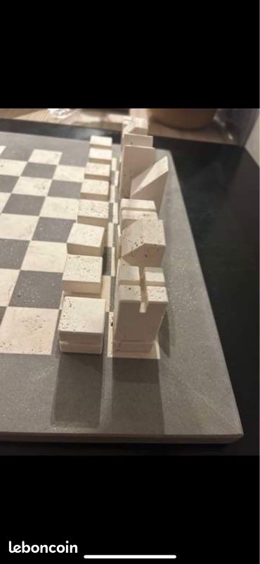 Jeu D'Échecs Ancien En Albâtre – Volterra (Italie) – Vers 1970 – Complet
