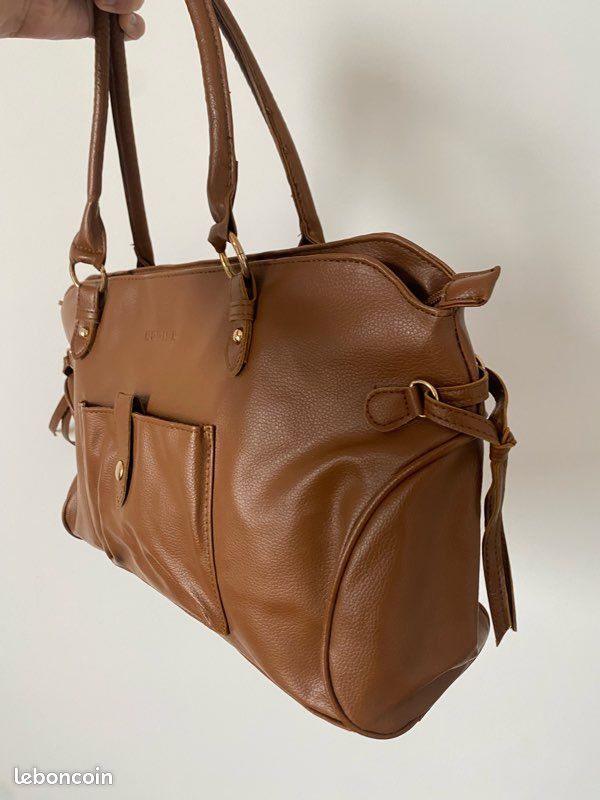 Sac Rodier Imitation Cuir Beige Taupe - Occasion En Très Bon état - Style élégant