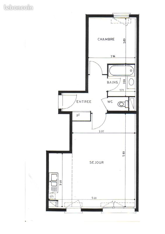 Appartement a louer bussy-saint-georges - 2 pièce(s) - 47 m2 - Surfyn