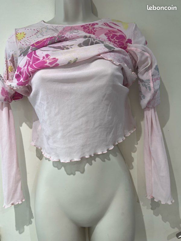 T-shirt Christian Lacroix, junior, Rose, jaune bleu, fuchsia fleuri 11 ans (image 5)